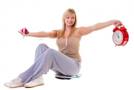 Usa ka batang babaye nga gusto nga mawad-an sa gibug-aton sa pagkaon nga peligro ug sumala sa usa ka regimen